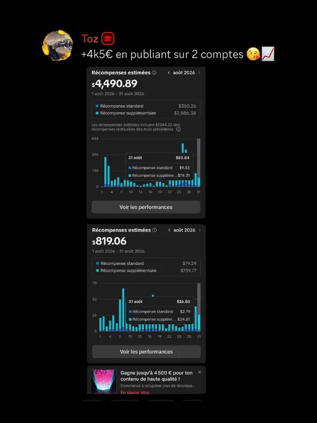 Résultat d'un membre TikTok Success