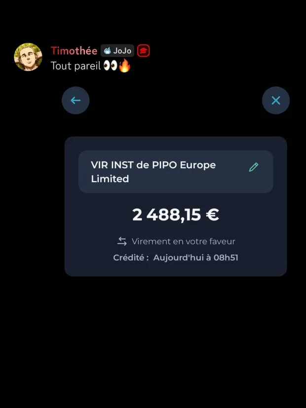 Résultat d'un membre TikTok Success